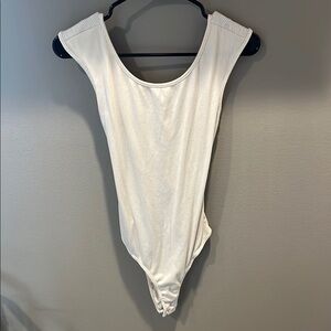 Cream Ribbed Bodysuit
